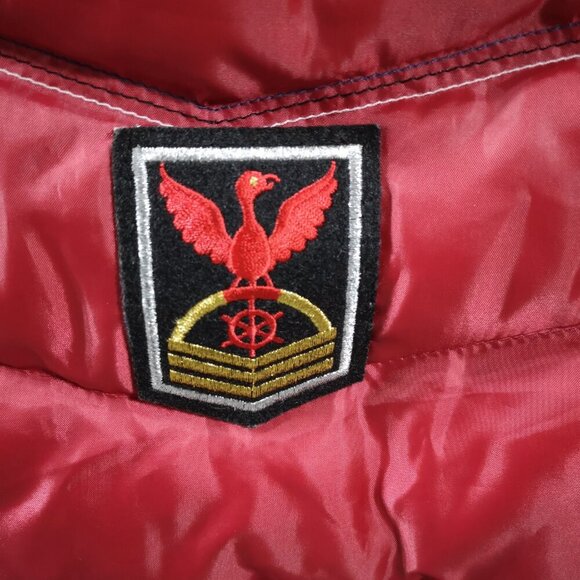 MJR Active Ladies Size XL Faux Fur Trimmed Red Hooded Puffy Vest - Picture 4 of 12